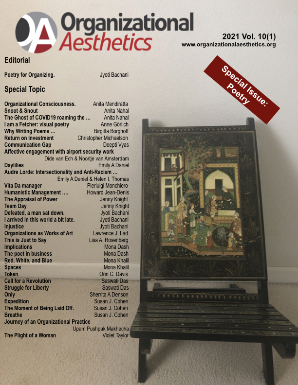 Organizational Aesthetics Cover Issue Vol. 10(1)