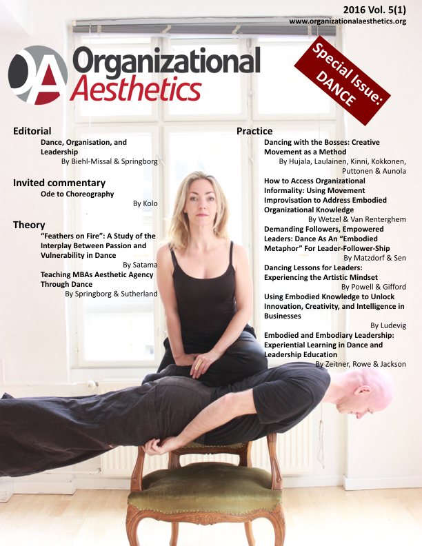 Organizational Aesthetics Cover Issue Vol. 5(1)